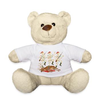 Chasse de Noël pour hommes : chasse au cerf à Noël - Nounours - blanc - Devant