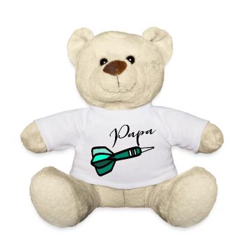 Dartsportler Darts Papa - Teddy - Weiß - Vorne