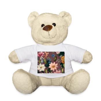 Botanical Pickle Pattern – Floral Cucumber Design - Teddy - Weiß - Vorne