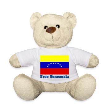 Venezuela, liberté, Caracas, Amérique du sud - Nounours - blanc - Devant