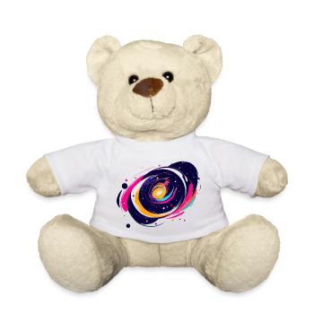Farbwirbel Galaxie Weltall Muster - Teddy - Weiß - Vorne