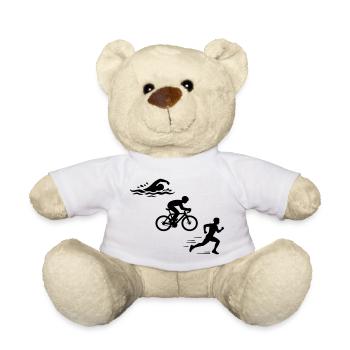 Triathlon Silhouette Triathlet - Teddy - Weiß - Vorne