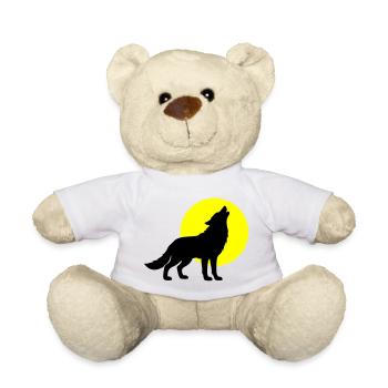 Wolf Silhouette - Teddy - Weiß - Vorne