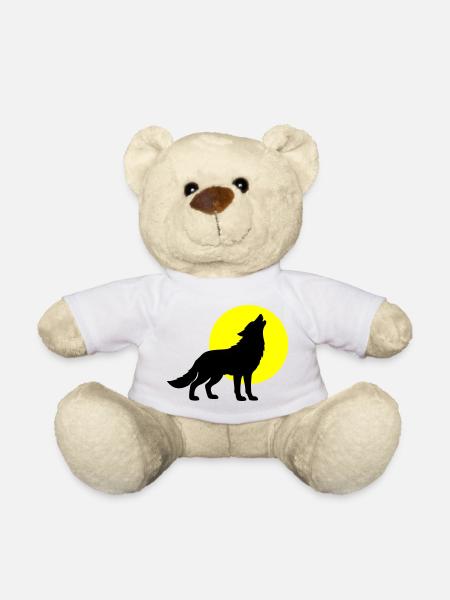 Wolf Silhouette - Teddy - Weiß