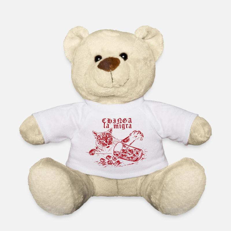 Chinga la migra Cat - Teddy Bear - white