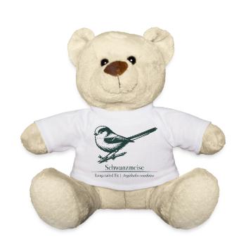 Long-tailed Silhouette | Ornithology | Drawing - Teddy Bear - white - Front