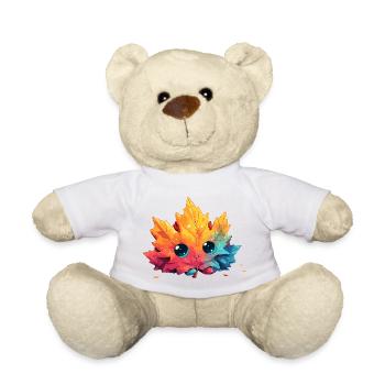 Kawaii coloré feuille d’automne - Nounours - blanc - Devant