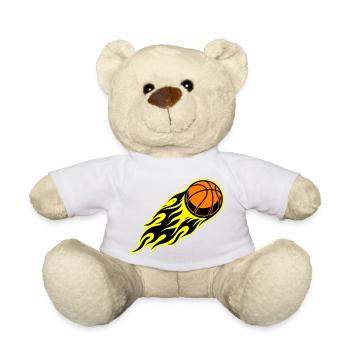 Basketball flame - Teddy Bear - white - Front
