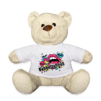 Babbelschnut - badisches Sprichwort Dialekt - Teddy - Weiß - Vorne