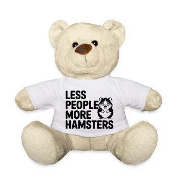 Dicton drôle de hamster : Moins de gens - Plus de drague - Nounours - blanc - Devant