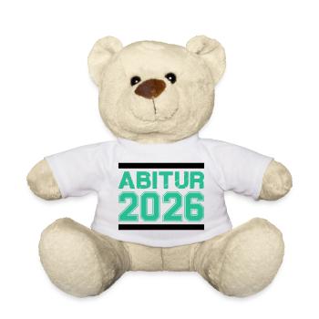 Abitur 2026 Abschluss – Raues Finish - Teddy - Weiß - Vorne