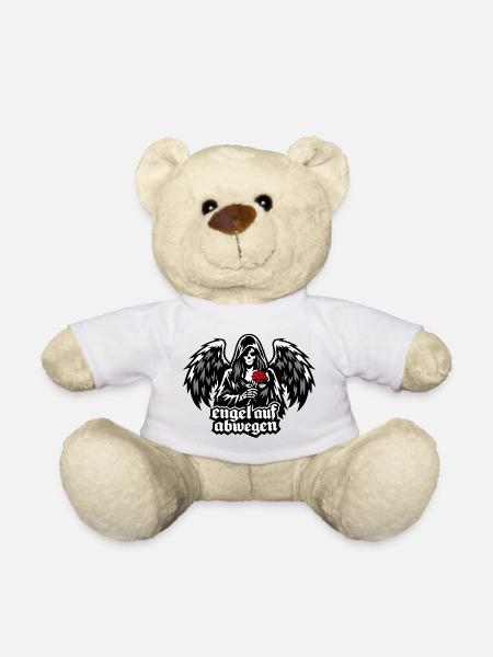 Engel auf Abwegen mit Rose "Todesengel" - Teddy - Weiß