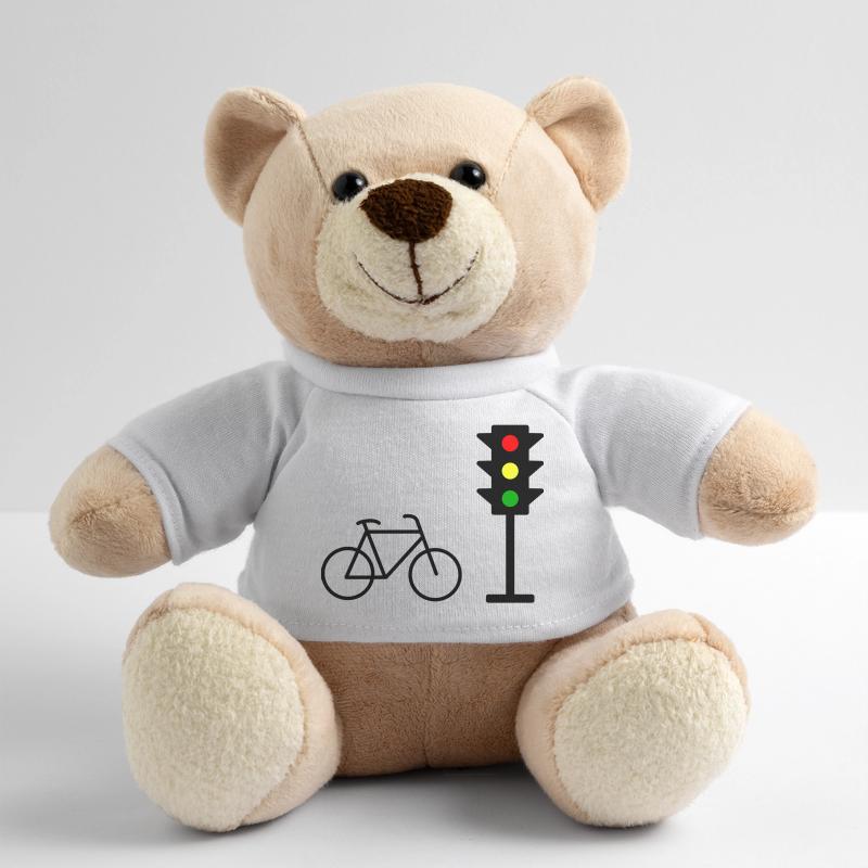 Empreinte de feu de circulation avec vélo Nounours