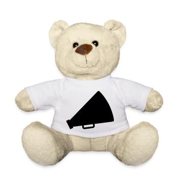 Cheerleader megaphone - Teddy Bear - white - Front