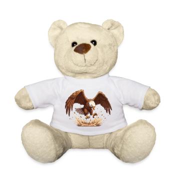 Eagle in the fall - Teddy Bear - white - Front
