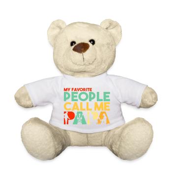 My Favourite People Call Me Papa Metal Detecting - Teddy Bear - white - Front