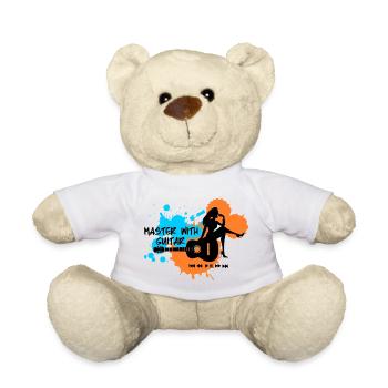 Master with guitar - Blue Orange - Teddy Bear - white - Front
