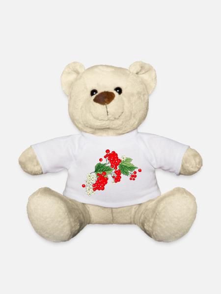 Ukrainische Kalyna - Rote Beeren & Traditionelles - Teddy - Weiß