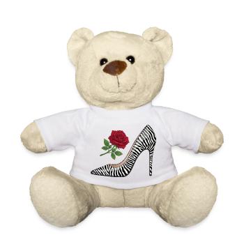 Zebra High Heel Rose - Teddy - Weiß - Vorne
