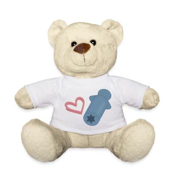 Estampe rétro de Heart Rocket - Nounours - blanc - Devant