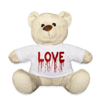 Love with Ink Drops - Teddy Bear - white - Front