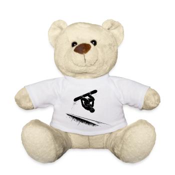 Slopestyle Salto Freestyle Winter Sports Action - Teddy Bear - white - Front
