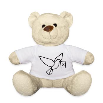 Brieftaube Wahlzettel Outline - Teddy - Weiß - Vorne