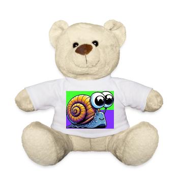 Snail - Teddy Bear - white - Front