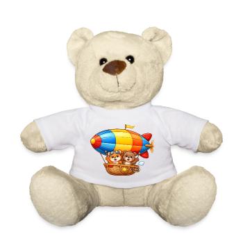Zeppelin Animal Motif dirigeable de dessin animé - Nounours - blanc - Devant