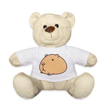 Lounging Capybara Cozy Vibe - Teddy Bear - white - Front