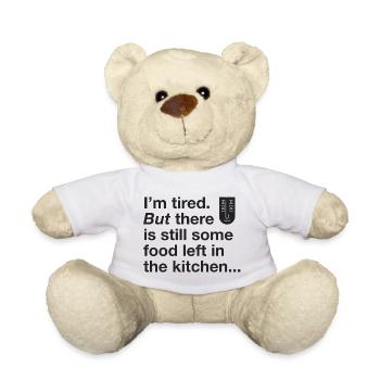 Late Night Snack Humor - Teddy Bear - white - Front
