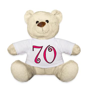 70. 70 JAHRE. 70-JÄHRIGES JUBILÄUM. 70-JÄHRIGES JUBILÄUM. - Teddy - Weiß - Vorne