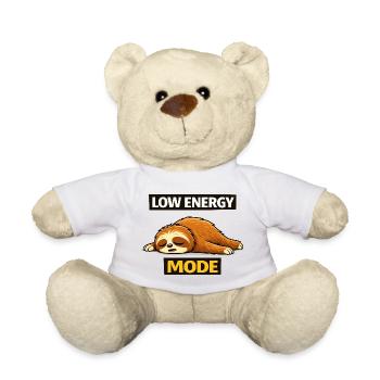 Low Energy Sloth Mode - Teddy Bear - white - Front