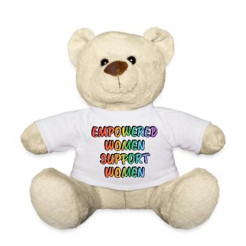 Empowered Women Support Women Rainbow - Teddy Bear - white - Front