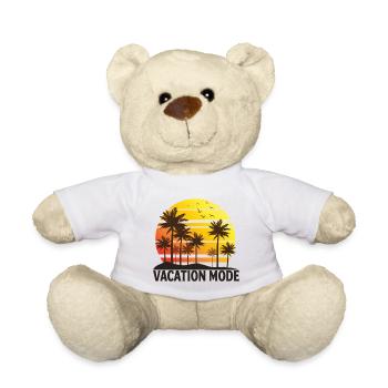 Vacation Mode Retro Palmen Sonnenuntergang Strand - Teddy - Weiß - Vorne