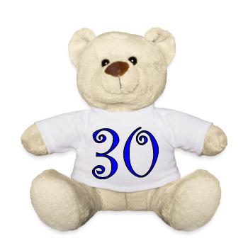 30. 30 YEARS. 30th ANNIVERSARY. 30 YEARS ANNIVERSARY. - Teddy Bear - white - Front