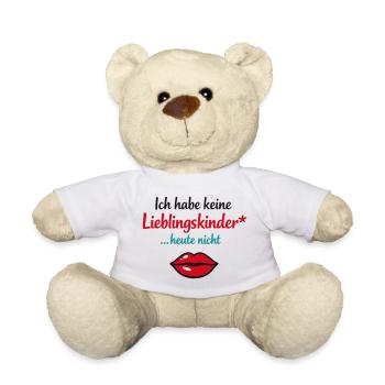 Keine Lieblingskinder heute – Muttertag Spruch - Teddy - Weiß - Vorne