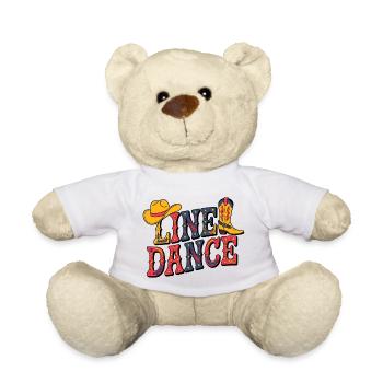 Line Dance Western Illustration - Teddy - Weiß - Vorne