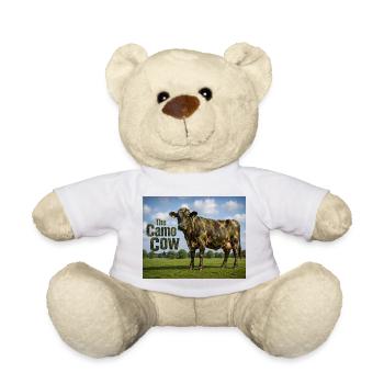 Camo cow in meadow - Teddy Bear - white - Front