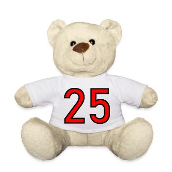 25. 25 YEARS. 25th ANNIVERSARY. 25 YEARS ANNIVERSARY. - Teddy Bear - white - Front