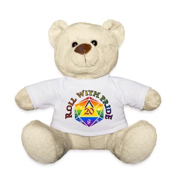 Roll with PRIDE! - Teddy Bear - white - Front
