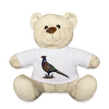 Ringhalsfasanen-Wildnatur - Teddy - Weiß - Vorne