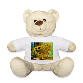 Sonnenblumen-Stillleben Leinwand - Teddy - Weiß - Vorne