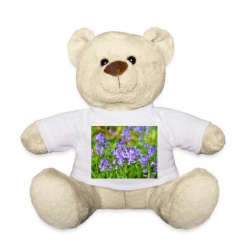 Bluebell - Violet Spring Bloom - Teddy Bear - white - Front