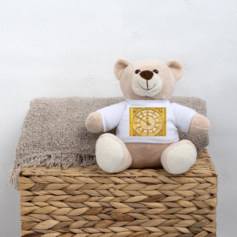Golden Baroque clock Teddy Bear