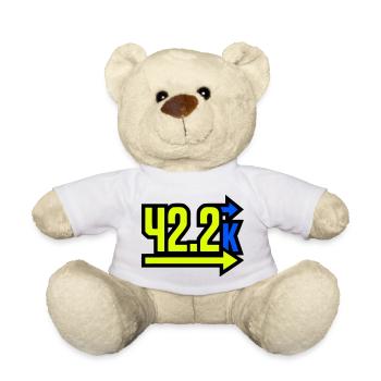 Proud 42.2k Marathon Finisher - Teddy Bear - white - Front