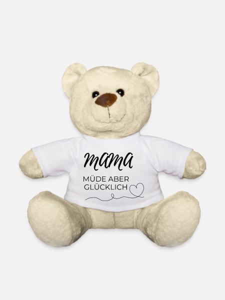 mama müde  - Teddy - Weiß