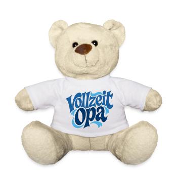 Vollzeit Opa | Großmutter Geschenk - Teddy - Weiß - Vorne