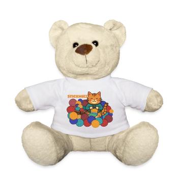 Strickmiez: Die Liebe zum Stricken - Teddy - Weiß - Vorne