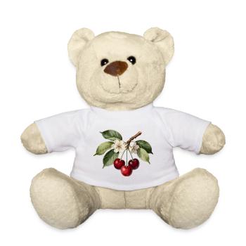 Kirsch- und botanische Blumengravur - Teddy - Weiß - Vorne